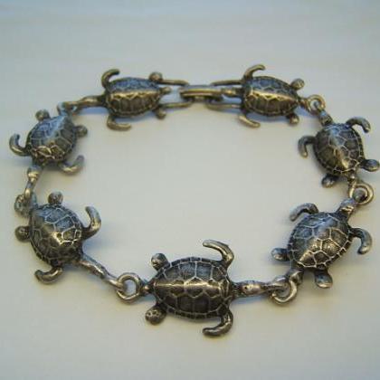 Sea Turtle Bracelet, Summer Jewelry, Beach..