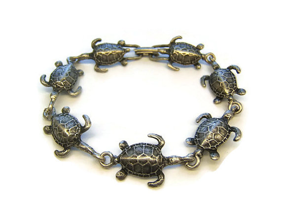 Sea Turtle Bracelet, Summer Jewelry, Beach Bracelet, Silver Bracelet, #2014