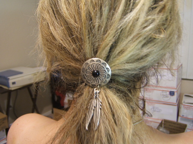 Ponytail Holder, Concho, Southwestern Hair Accessories, Hair Jewelry, Hair Elastics, #80150-1,